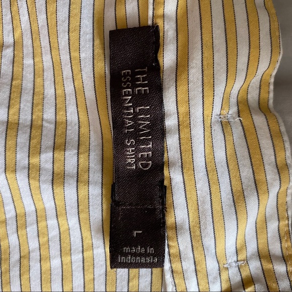 The Limited striped, sleeveless, button down shirt - Picture 7 of 8